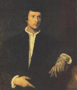 TIZIANO Vecellio Man with Gloves at USA oil painting reproduction